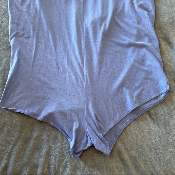 Free People Beach Blue Cotton Relaxed Fit Shorts Short sleeves romper Size XS - Picture 8 of 12